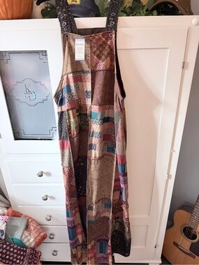 Patchwork Boho Maxi Jumper Dress - Multicolor